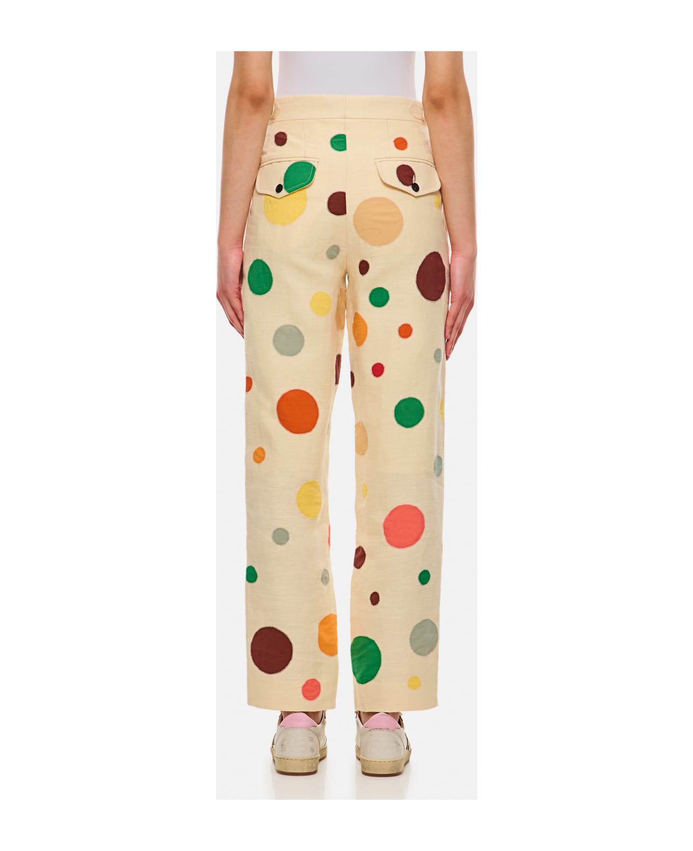 Bode Linen Dots Pants - MultiColour ボトムス