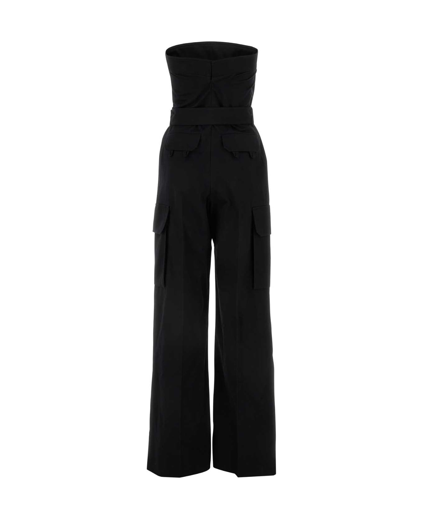 Saint Laurent Black Drill Jumpsuit - NOIR