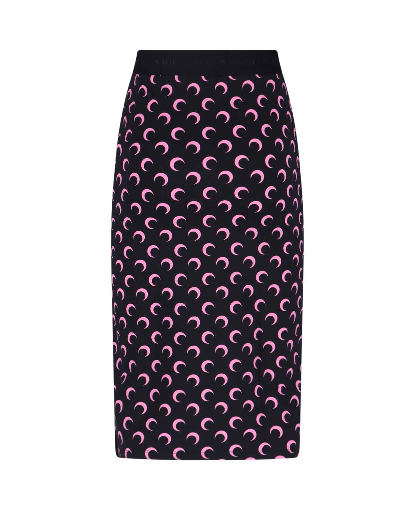 Marine Serre 'moon' Midi Skirt - Black  