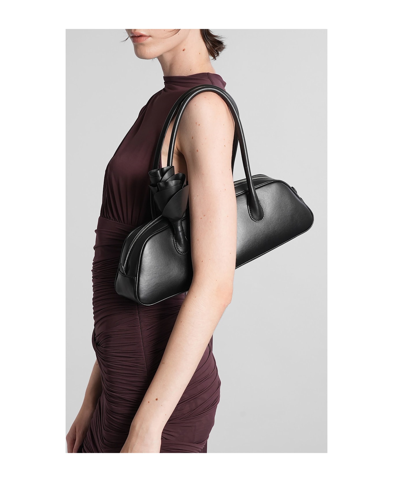 Magda Butrym Brigitte Hand Bag In Black Leather - black