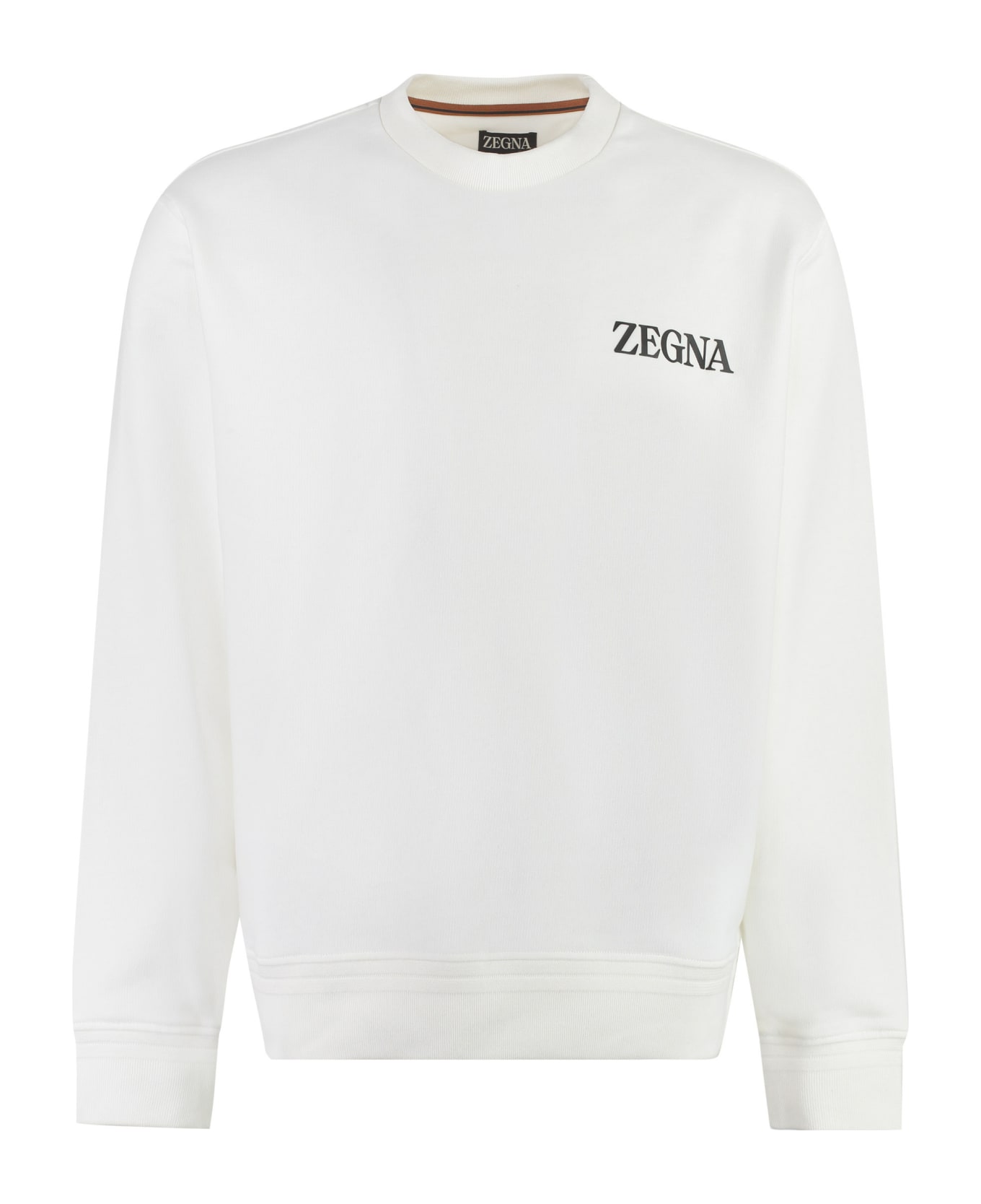 Zegna Cotton Crew-neck Sweatshirt - White フリース