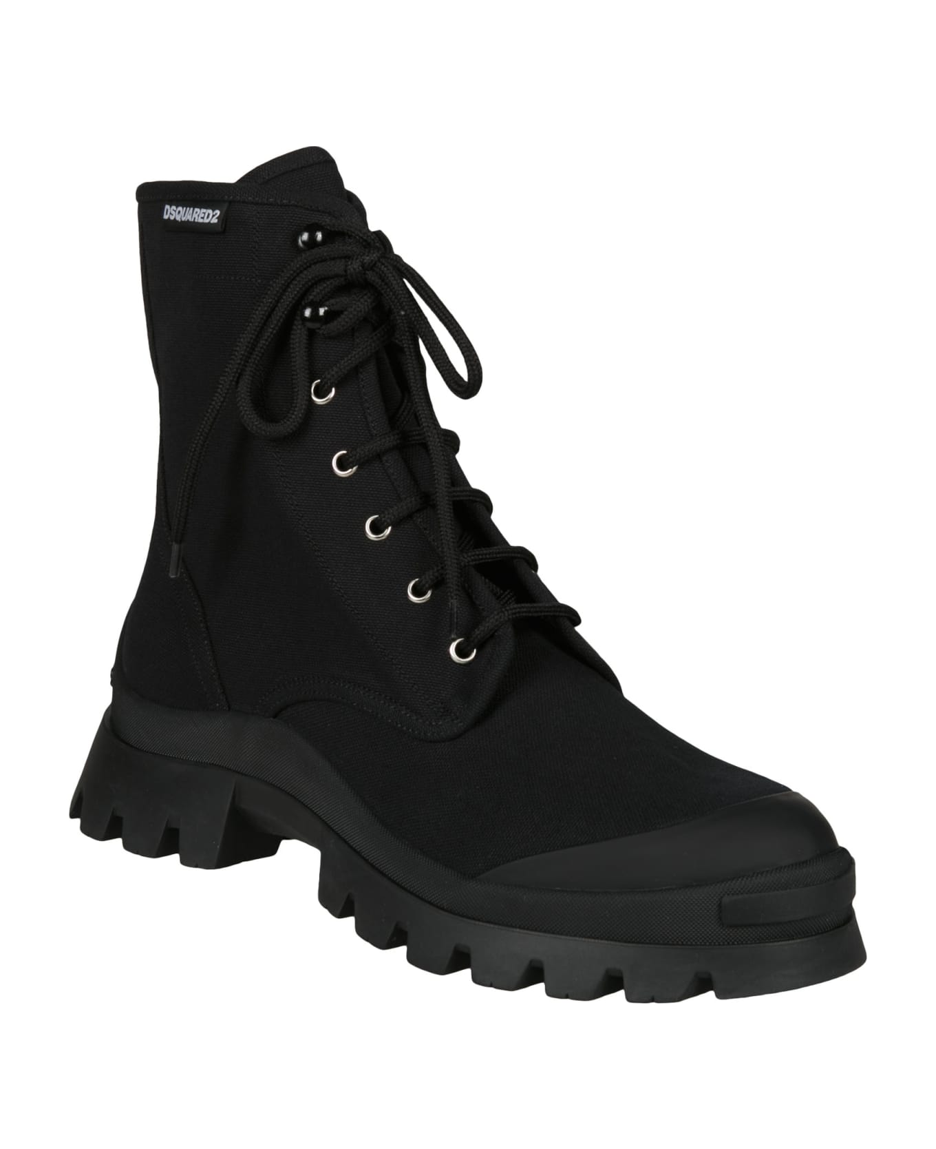 Dsquared2 Logo Lace-up Boots - Black