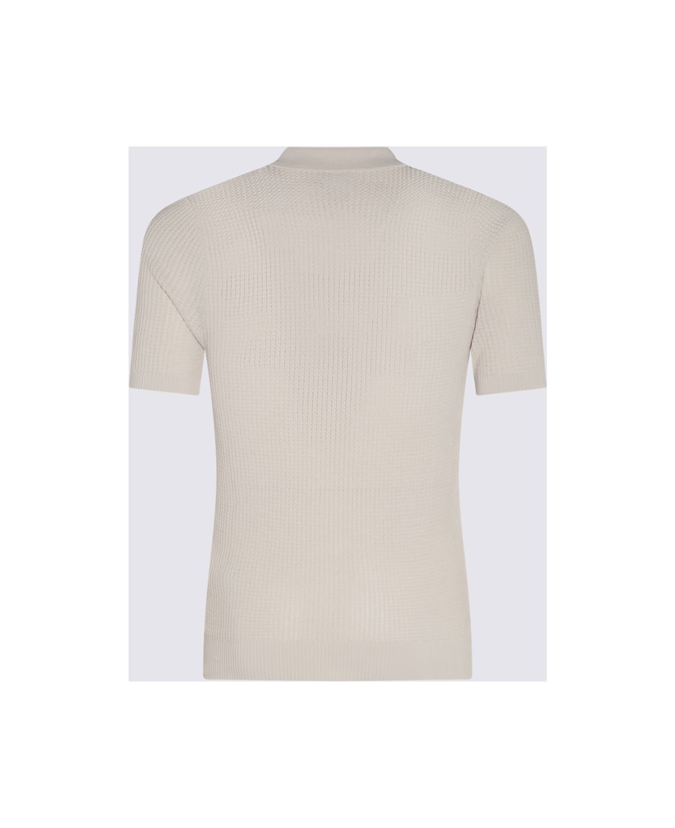 Eleventy Camel Cotton Polo Shirt - SAND