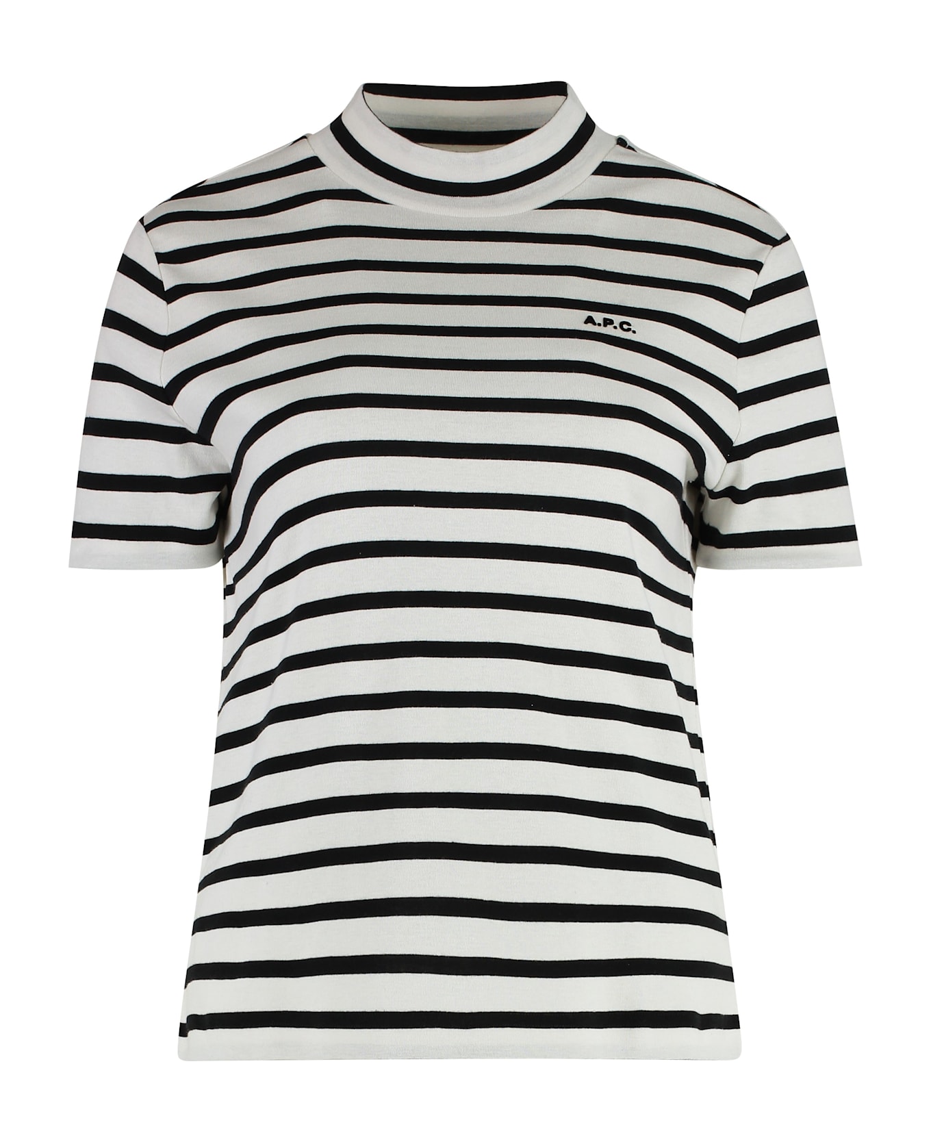 A.P.C. Caroll Cotton Crew-neck T-shirt - Ecru
