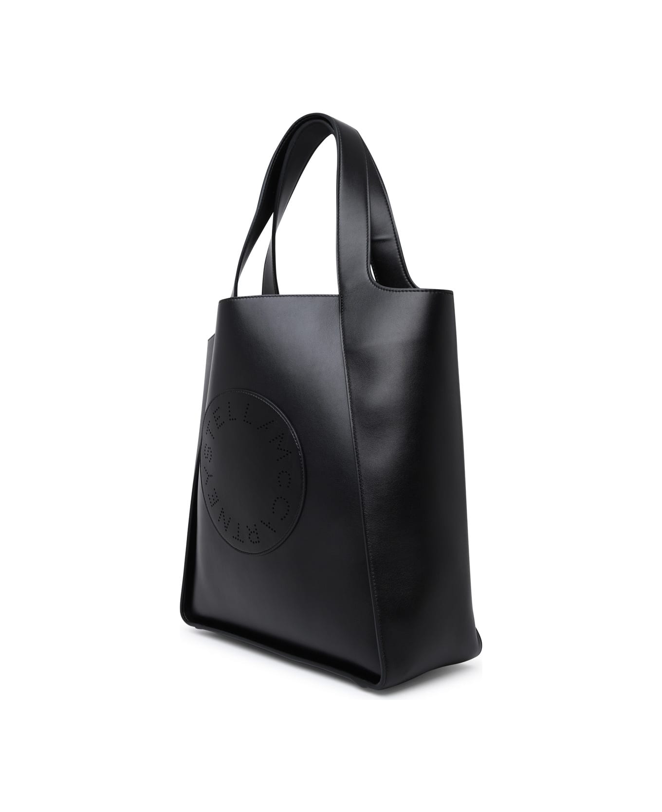 Stella McCartney Square Tote Bag With Logo - Black トートバッグ