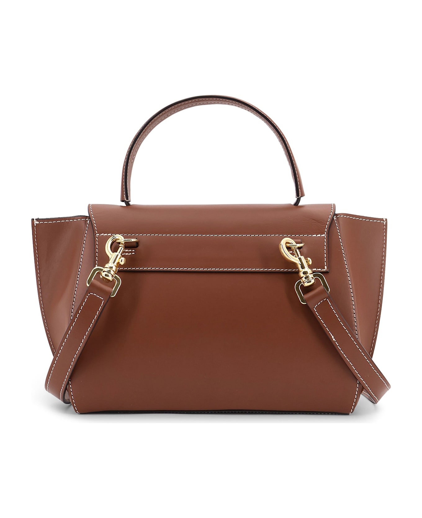 ATP Atelier Arezzo Leather Shoulder Bag - Cannella Contrast Stitch