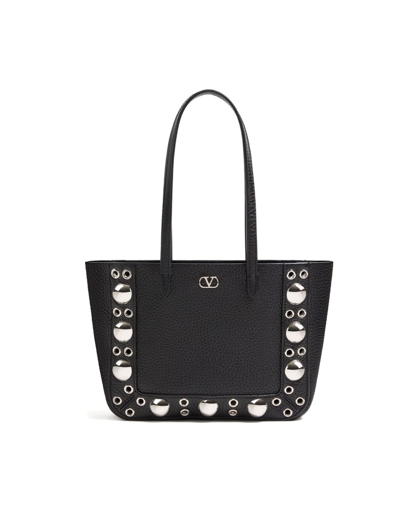 Valentino Garavani Nellcote Mini Leather Tote Bag - Black
