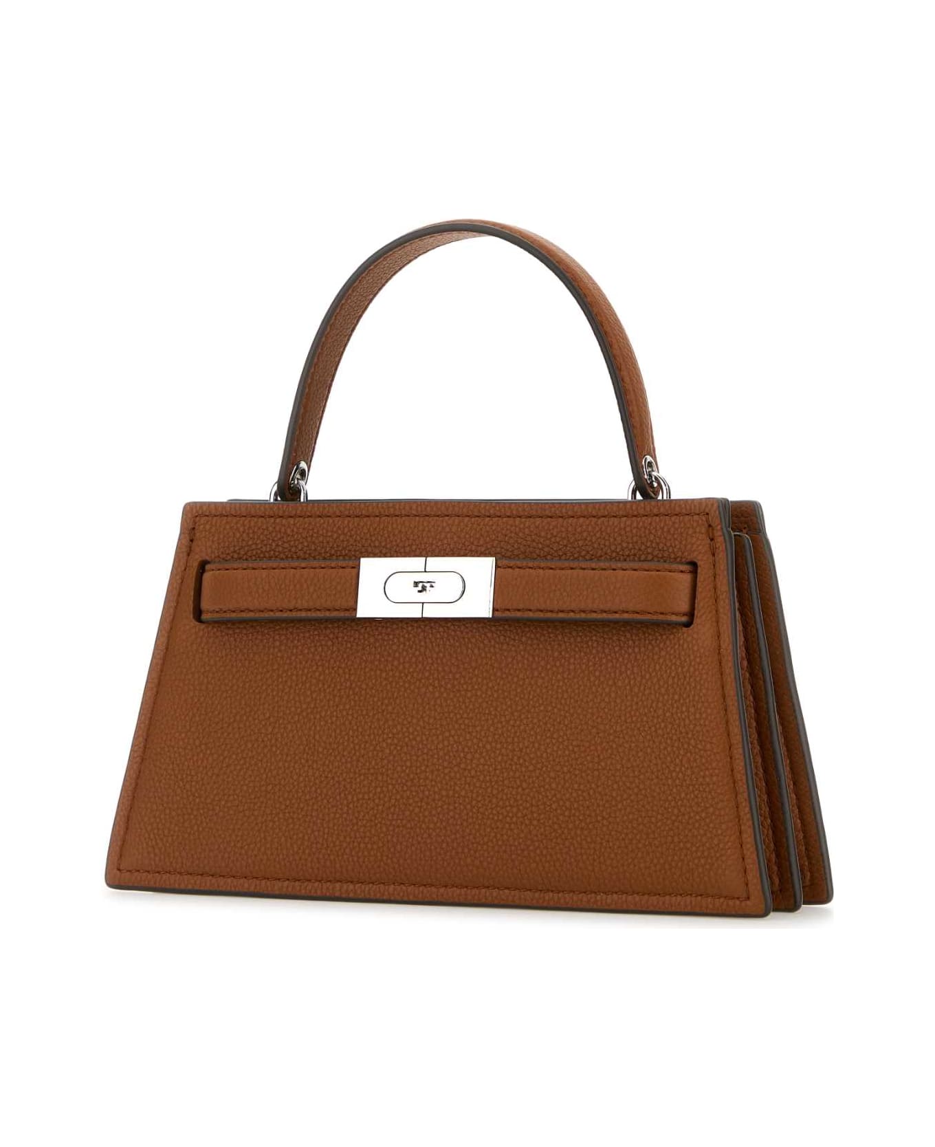 Tory Burch Caramel Leather Lee Radziwill Handbag - MARRONE