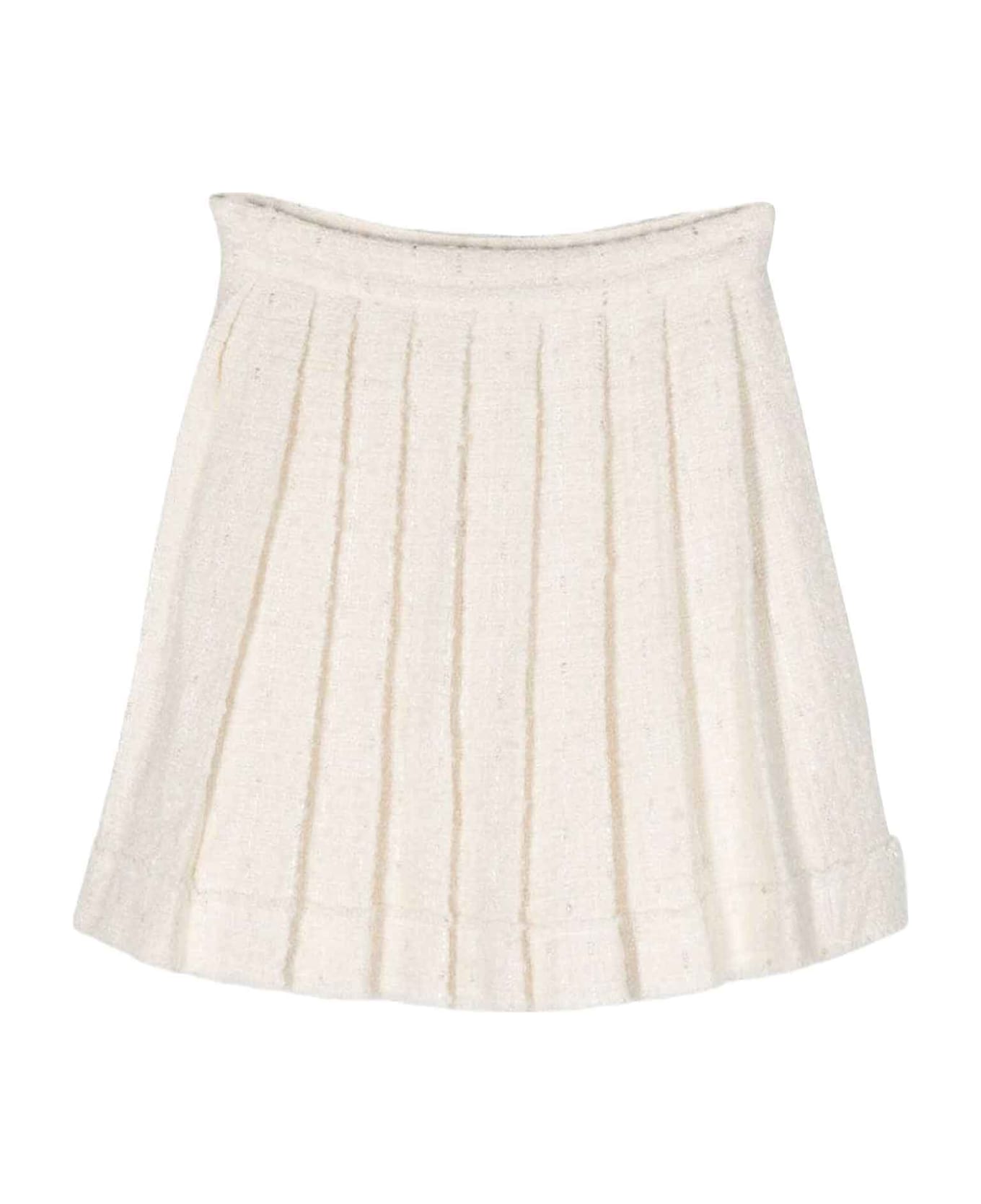 Balmain Ivory Skirt Girl - Bianco ボトムス