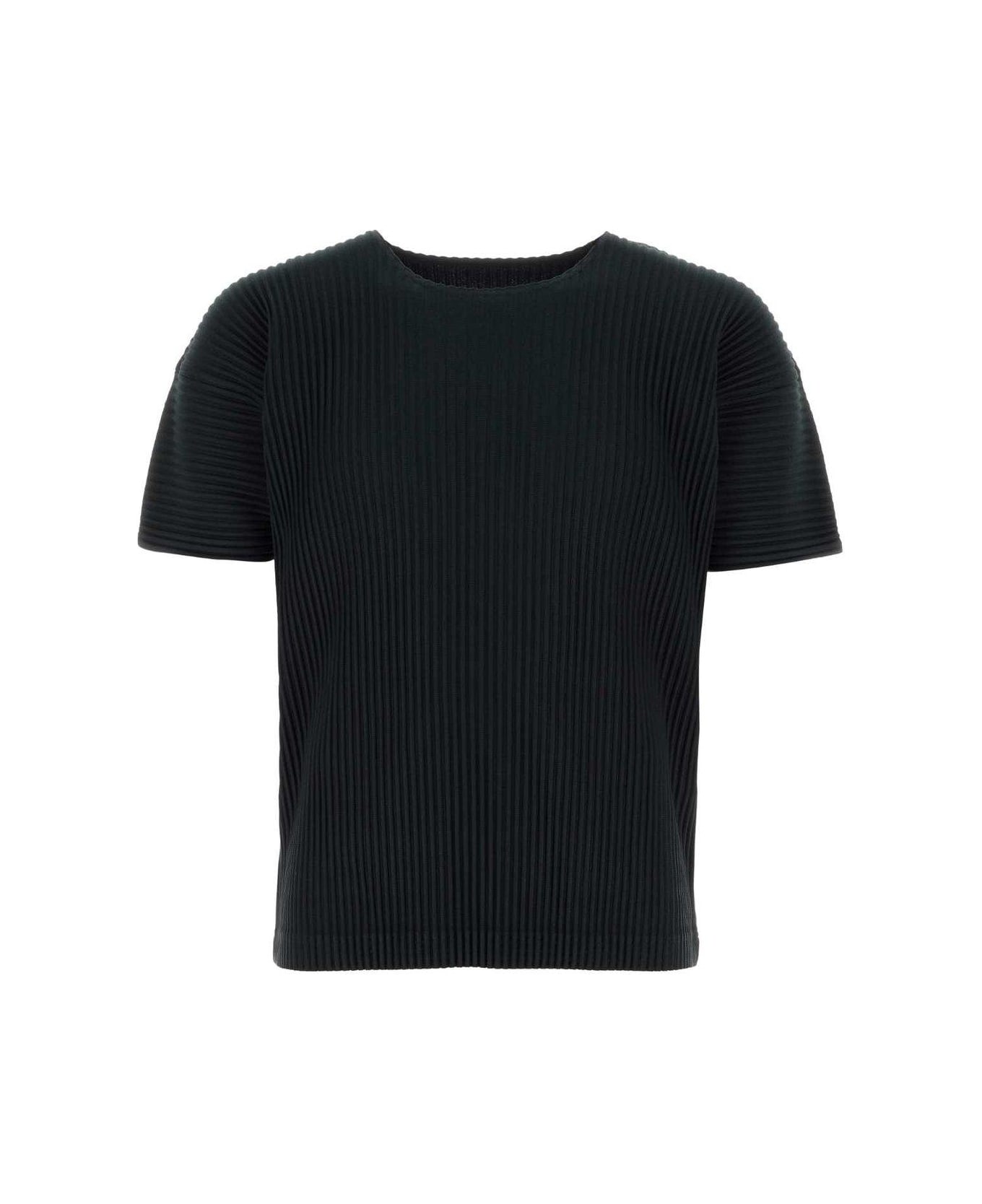 Homme Plissé Issey Miyake Crewneck Short-sleeved T-shirt - Black シャツ