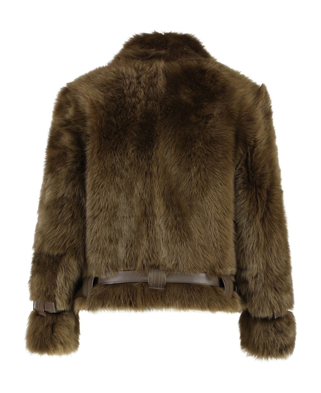 Tom Ford Fur And Leather Jacket - green