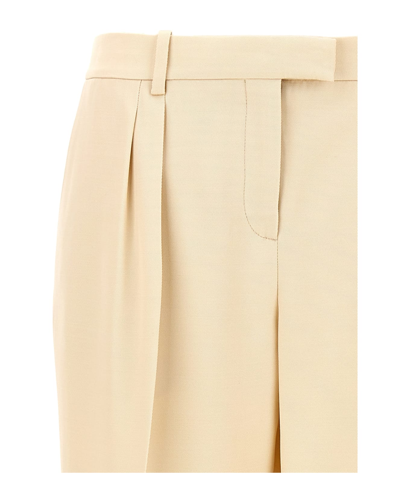 Tom Ford Pants With Front Pleats - Beige