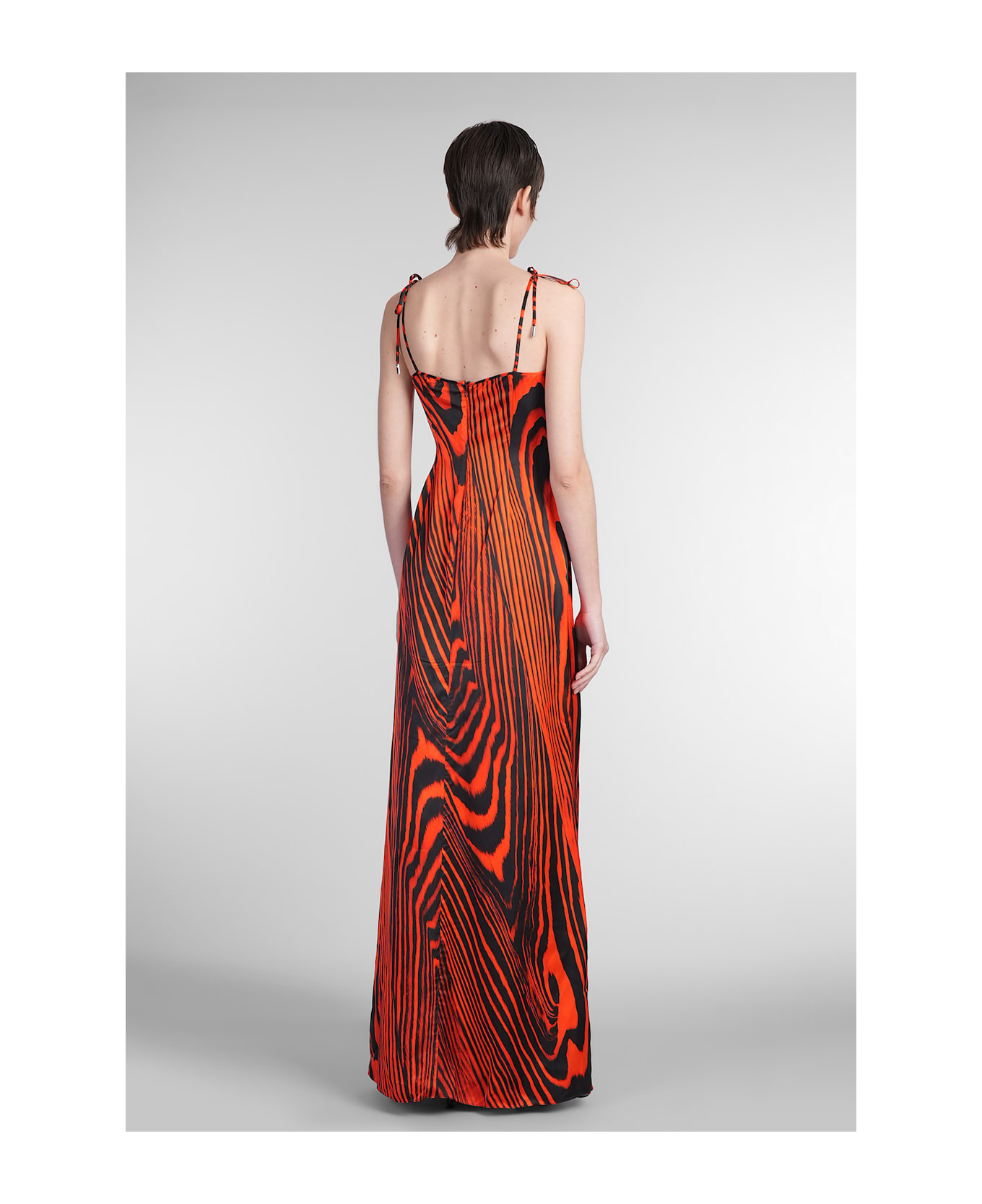 David Koma Long Dress In Red Viscose - red