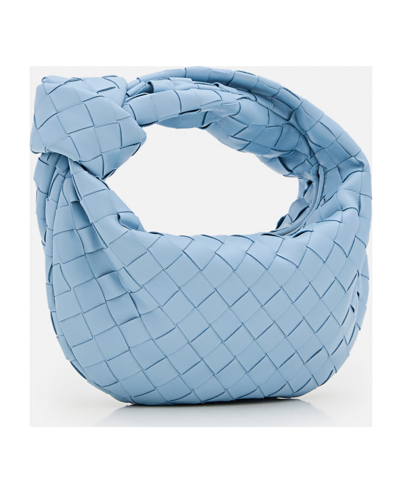 Bottega Veneta Mini Jodie Leather Handbag - Clear Blue