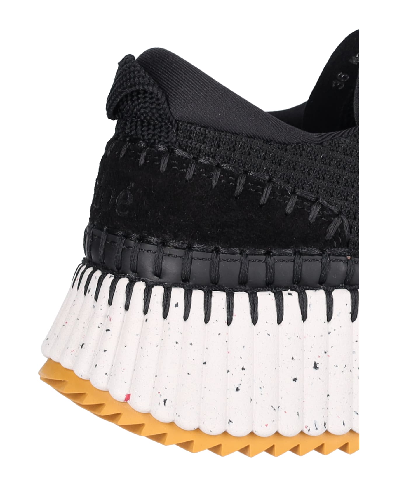 Chloé Multi-panel Lace-up Sneakers - Black