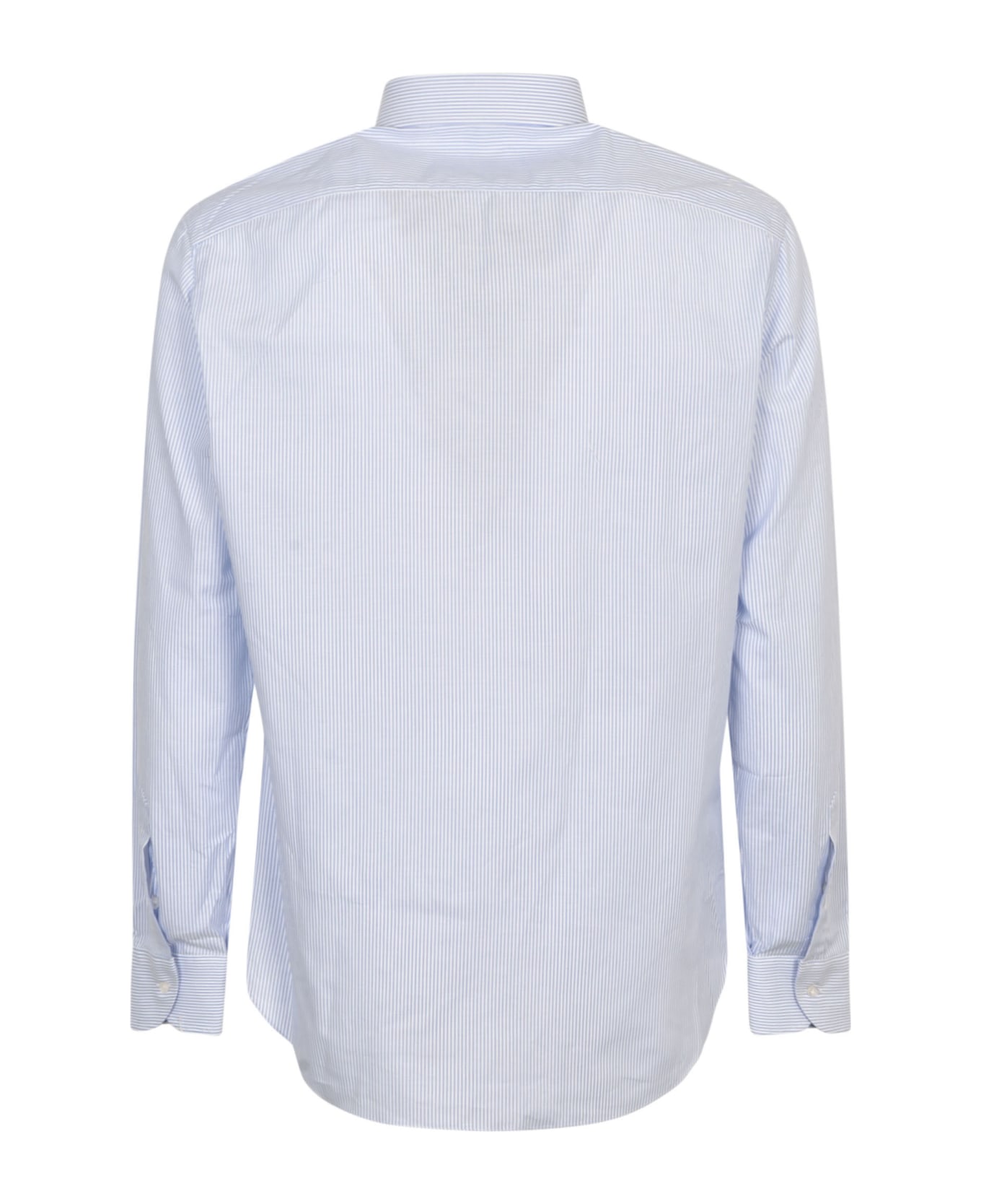 Borriello Napoli Stripe Long-sleeved Shirt - Azure