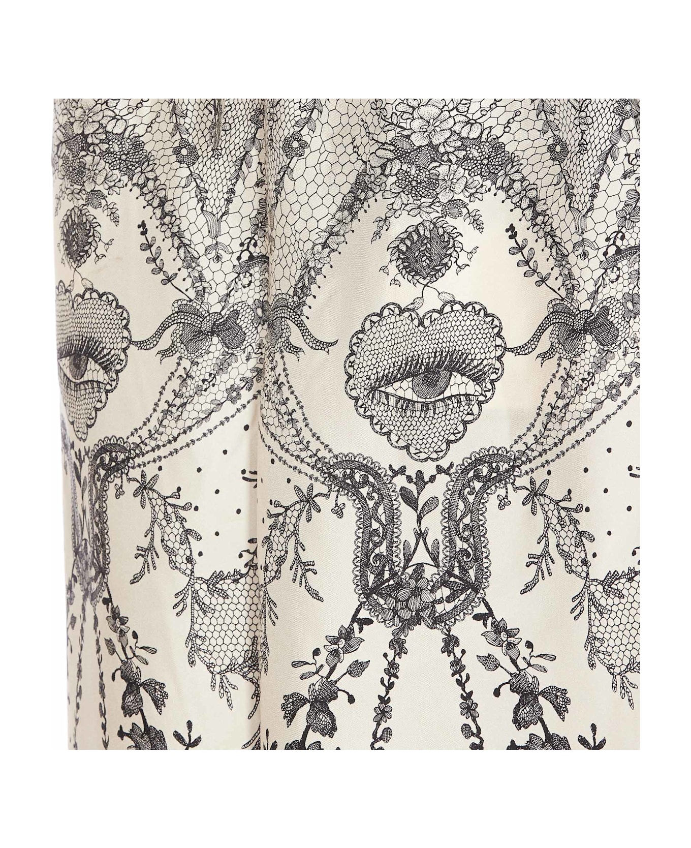 Zimmermann Printed Silk Crush Wide-leg Pant - Grey