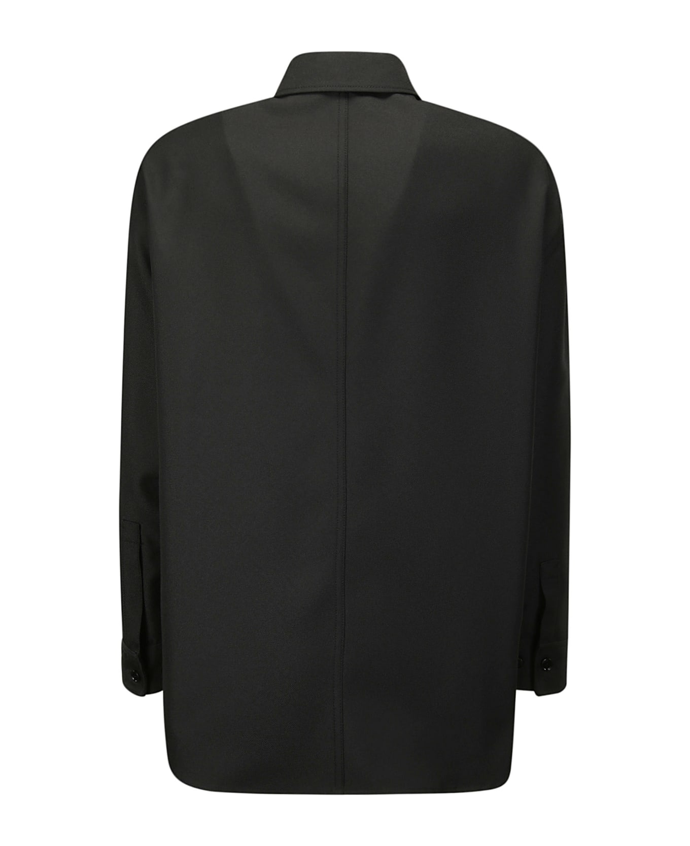 Courrèges Retro Twill Oversized Shirt - BLACK