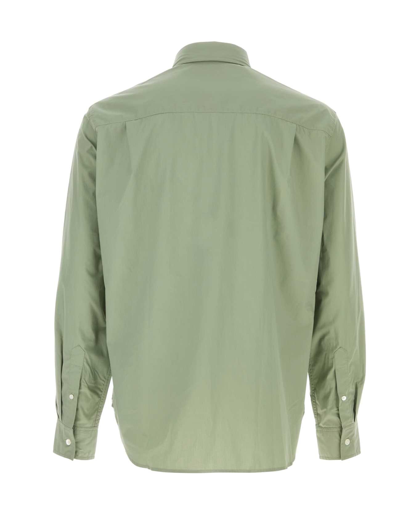 Maison Kitsuné Pastel Pink Poplin Shirt - VERTDEGRIS