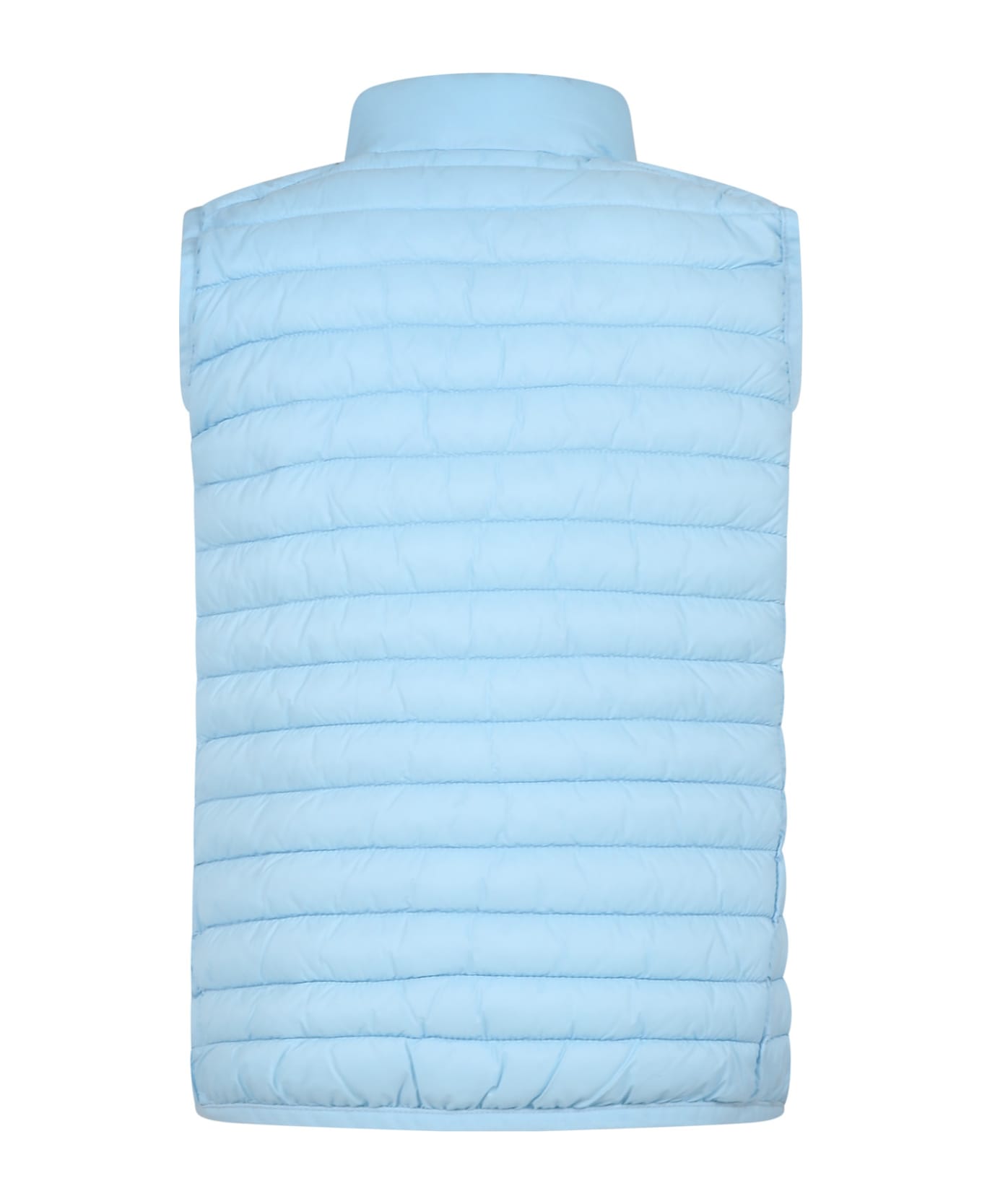 Save the Duck Light Blue Dolin Vest For Boy With Iconic Logo - Light Blue