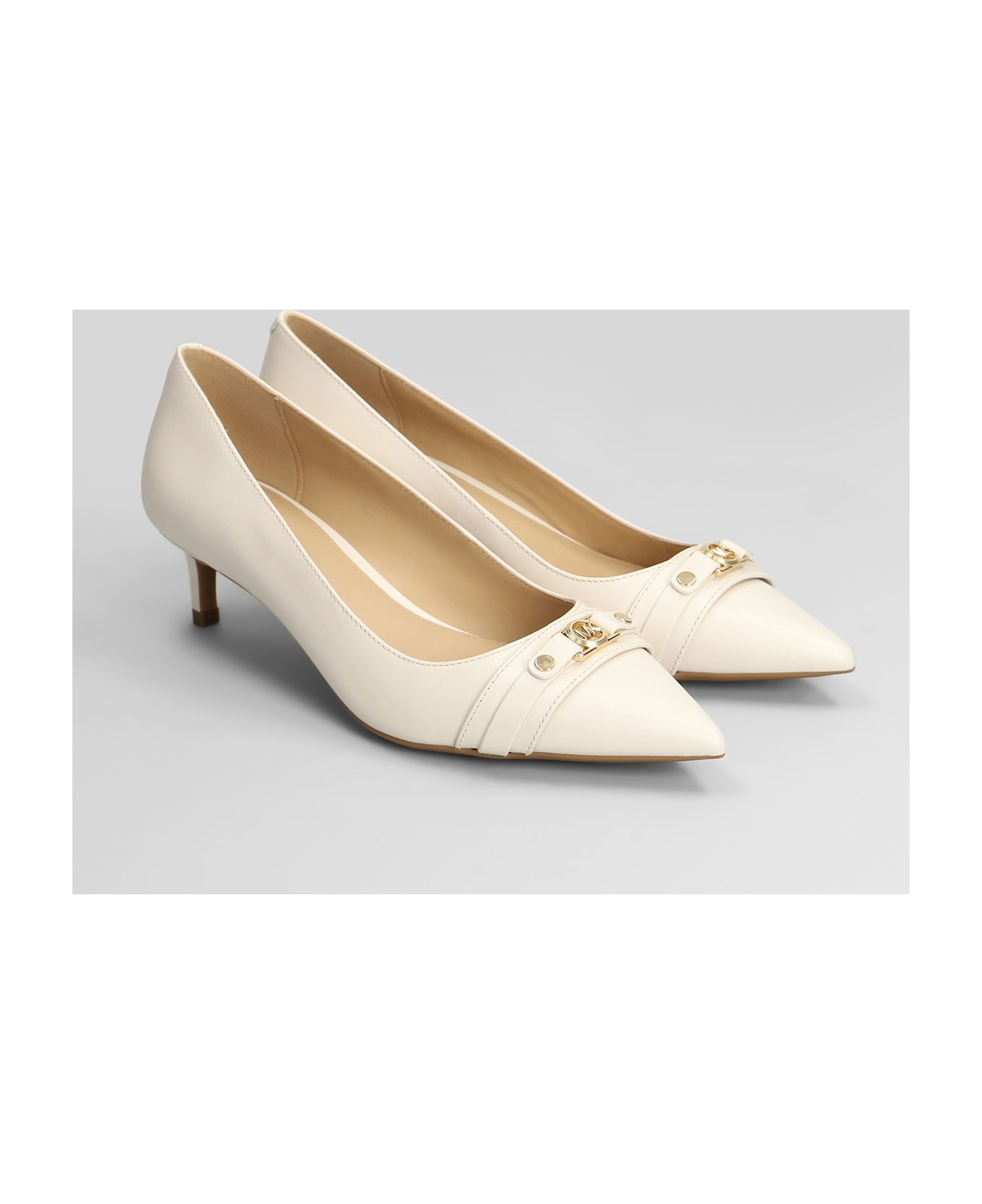 Michael Kors Mandy Flex Pumps In Beige Leather - beige
