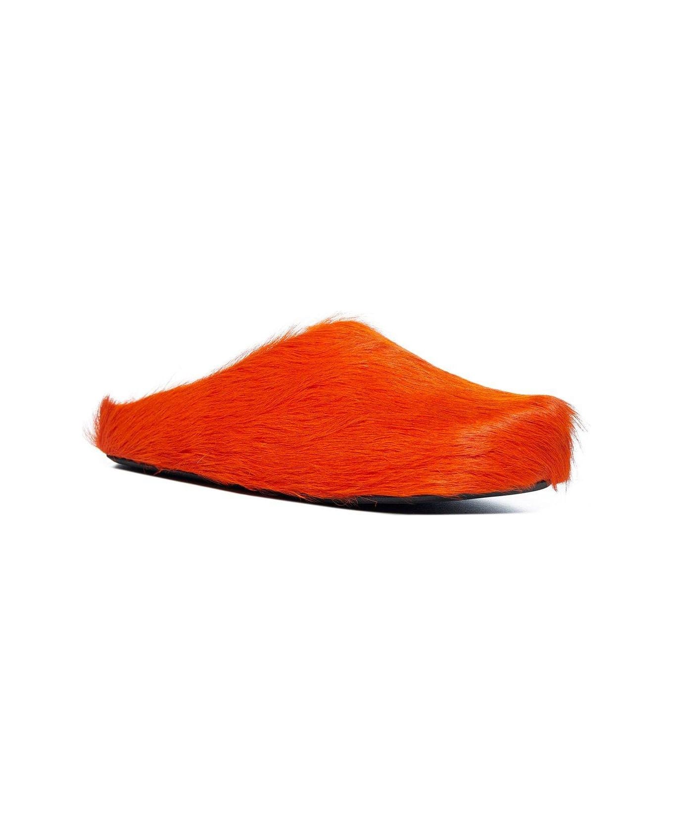 Marni Fussbett Textured Mules - Orange