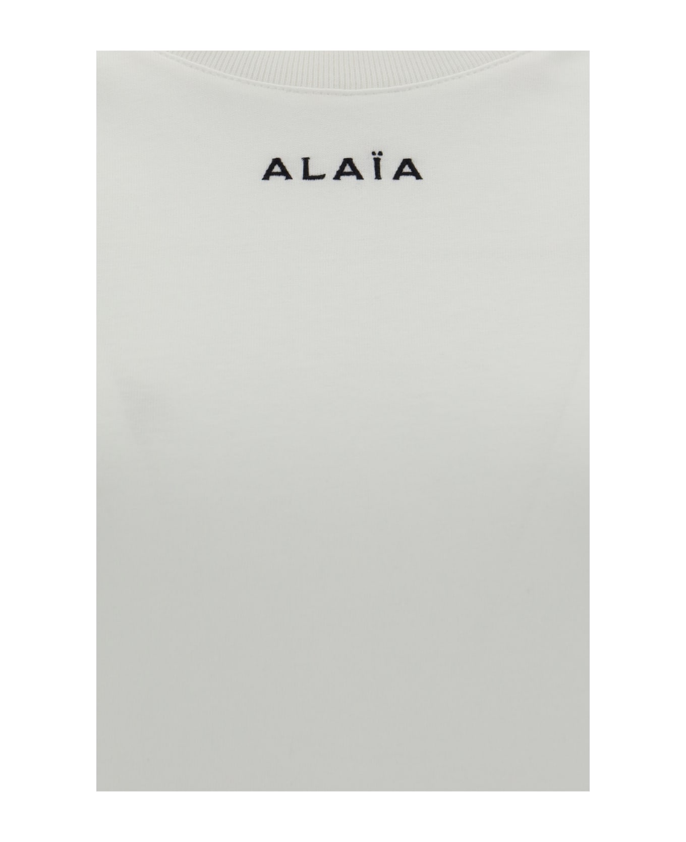 Alaia Fluid T-shirt Bodysuit - WHITE
