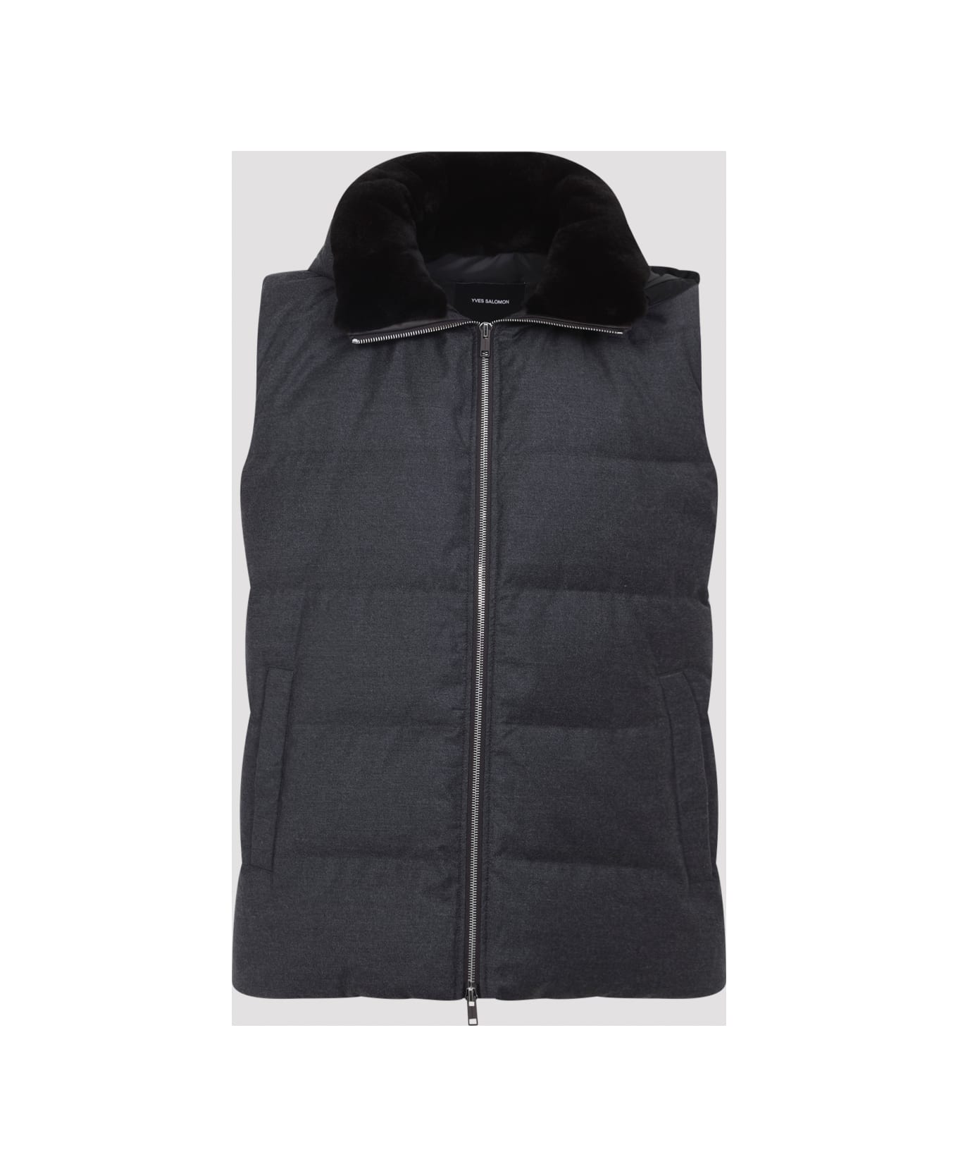 Yves Salomon Mink Gilet - Anthracite Maho ベスト