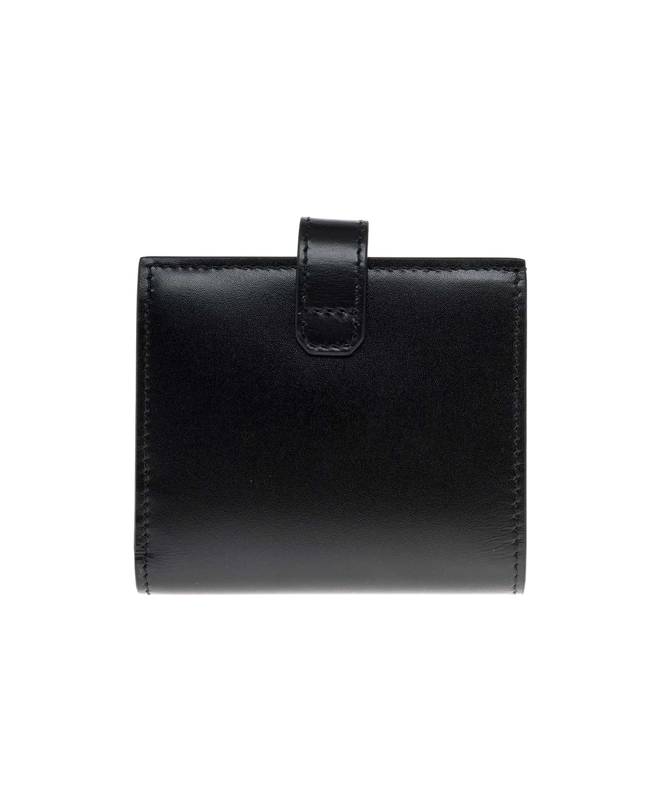 Givenchy Woman's Bifold Black Leather Wallet With 4g Logo - Black