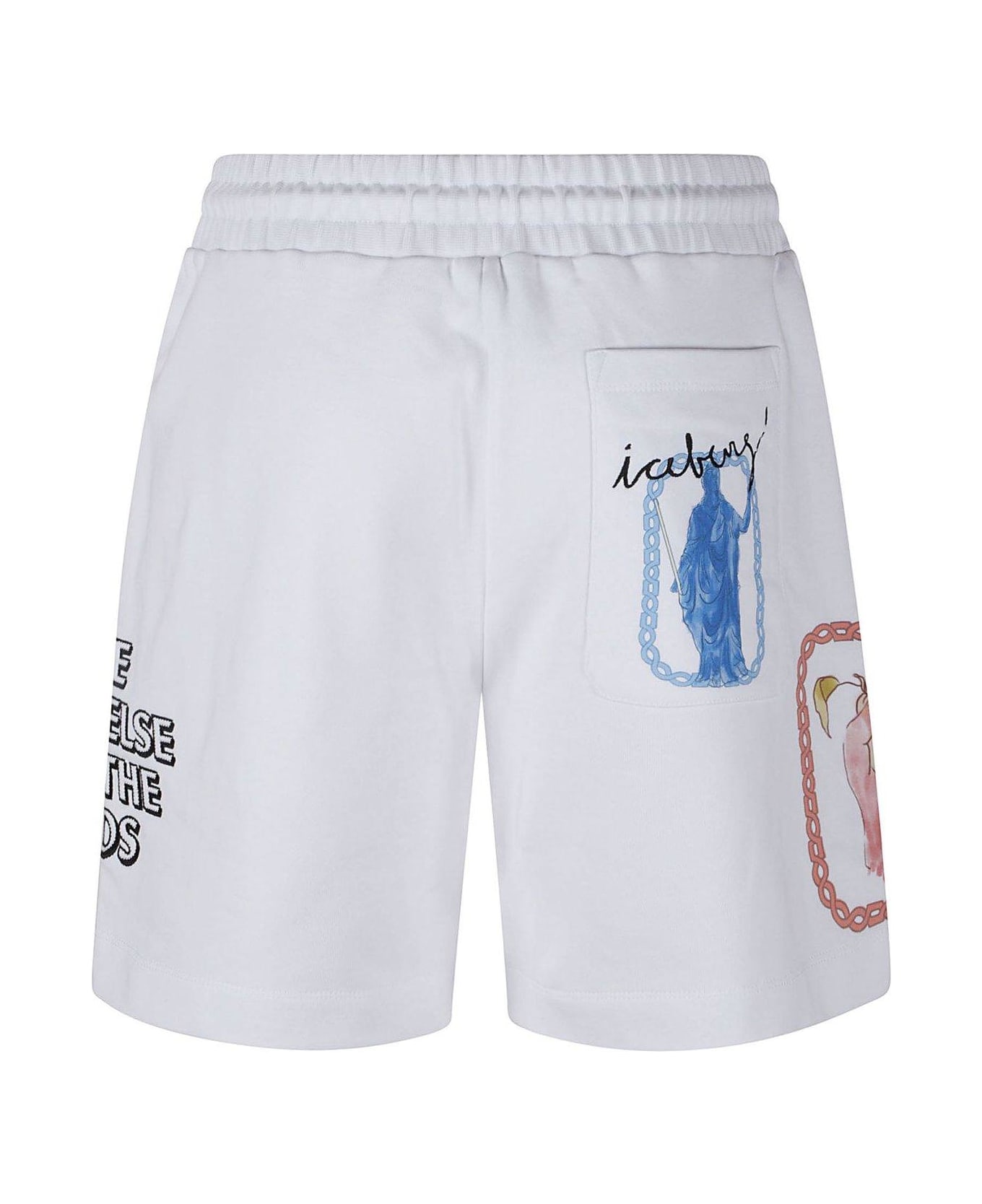 Iceberg Roma Printed Drawstring Shorts - bianco ottico ショートパンツ