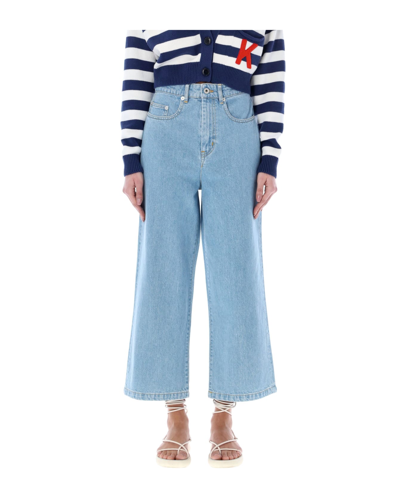 Kenzo Sumire Cropped Jeans - BLEACHED BLUE
