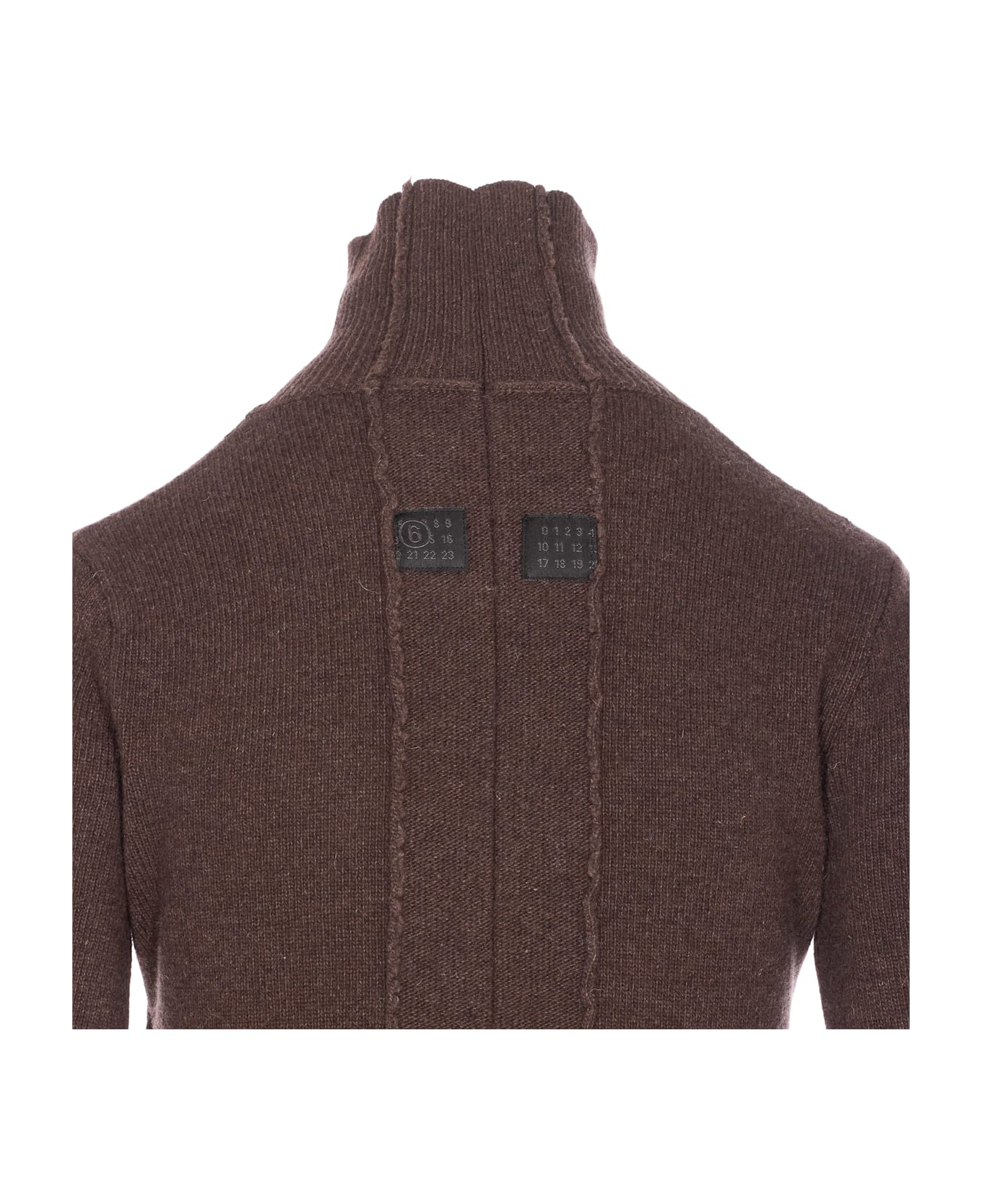 MM6 Maison Margiela Knitted Dress - BROWN