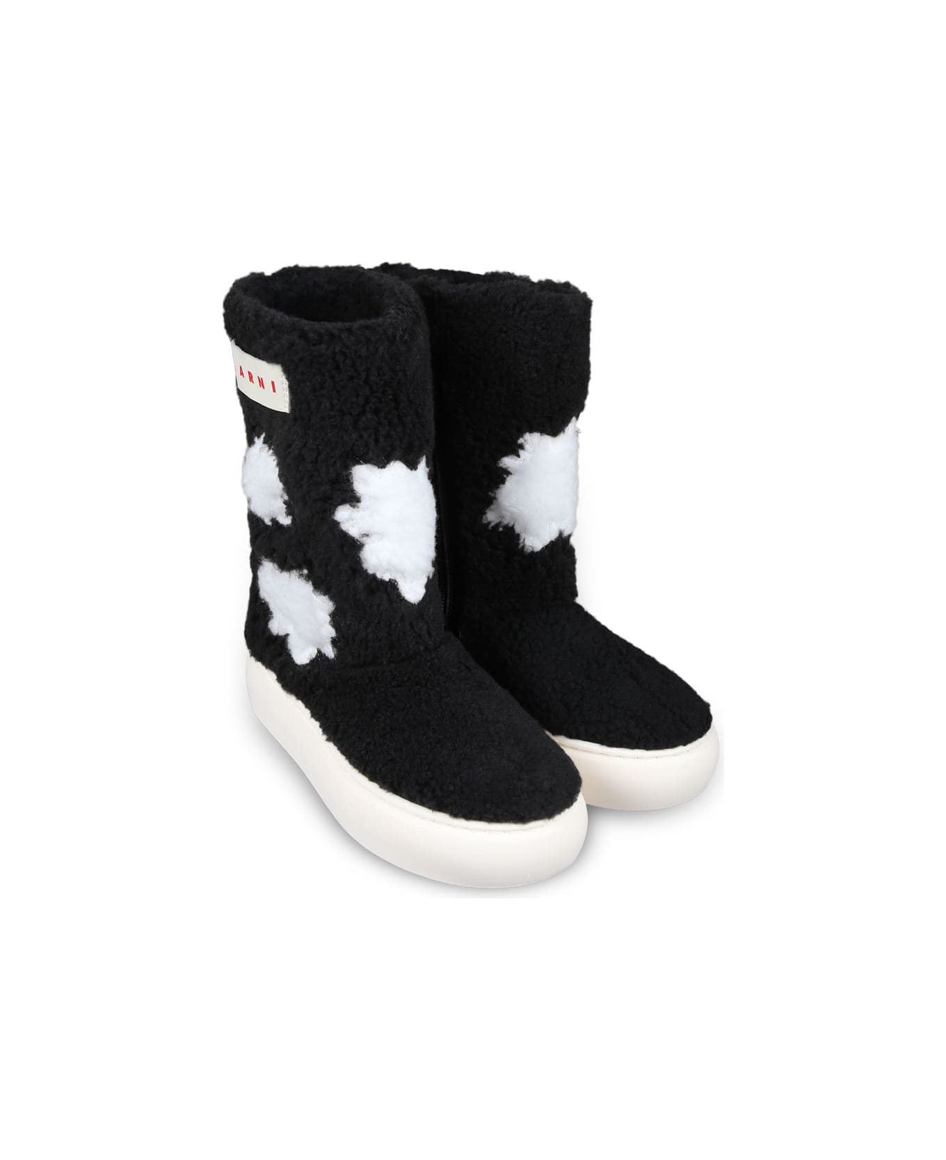 Marni Black Boots For Girl With Stars - Black