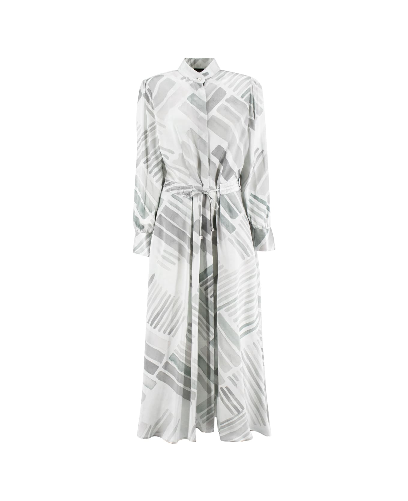 Kiton Dress - GREY/AZURE