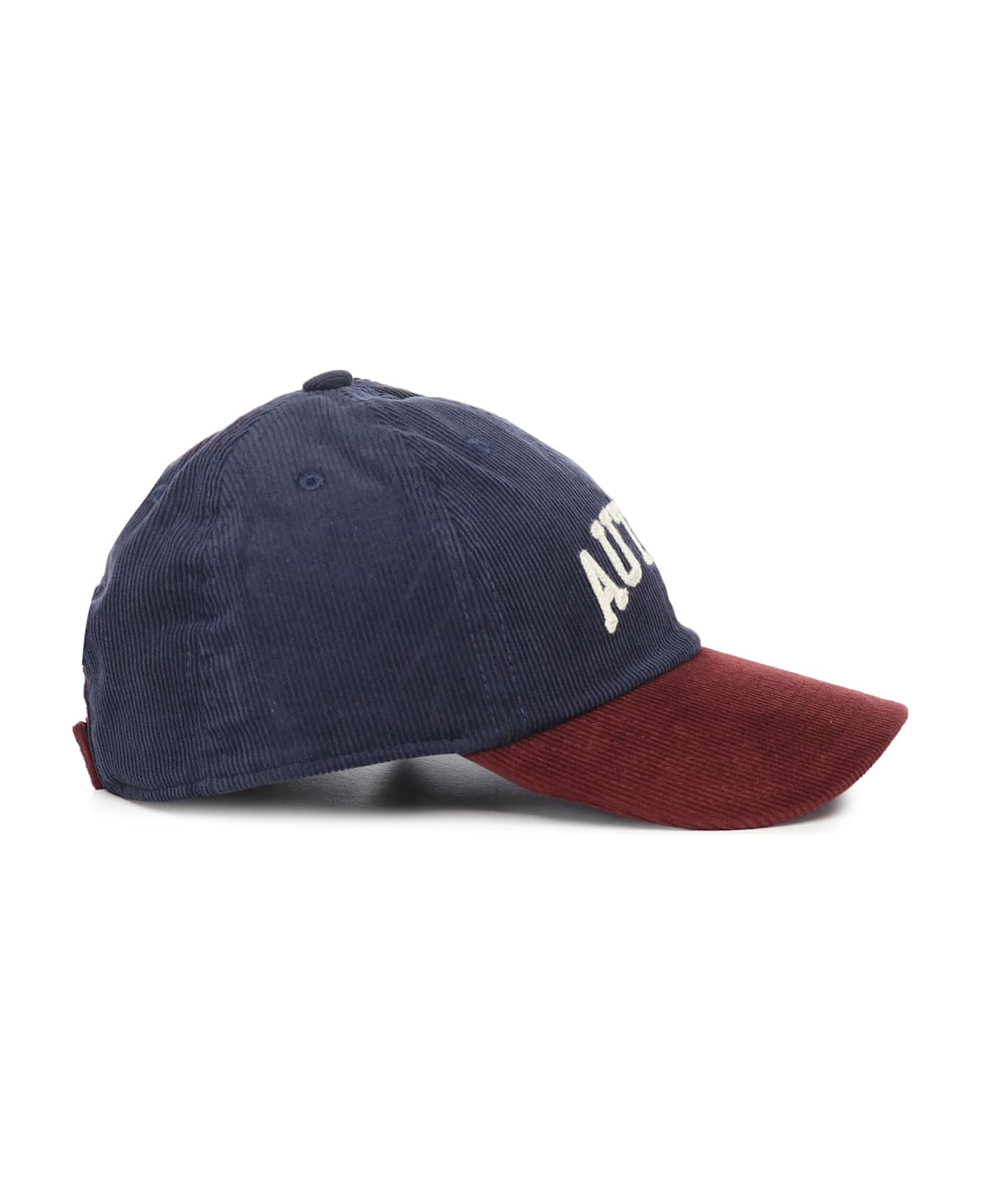 Autry Velvet Hat With Logo - Navy/bordeaux