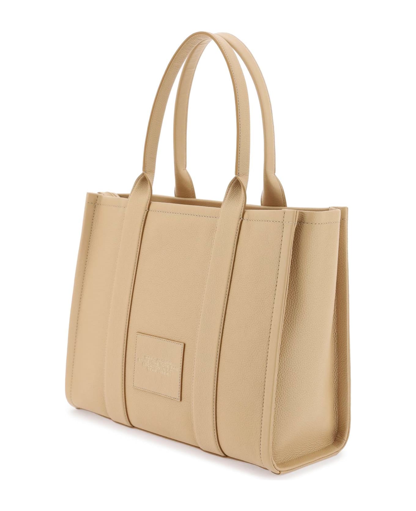 Marc Jacobs The Leather Large Tote Bag - CAMEL (Black)