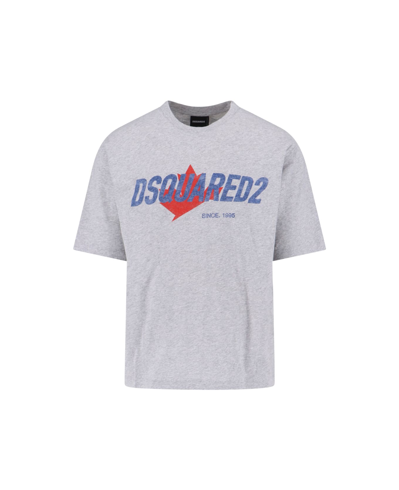 Dsquared2 "maple Leaf" Logo T-shirt - Gray