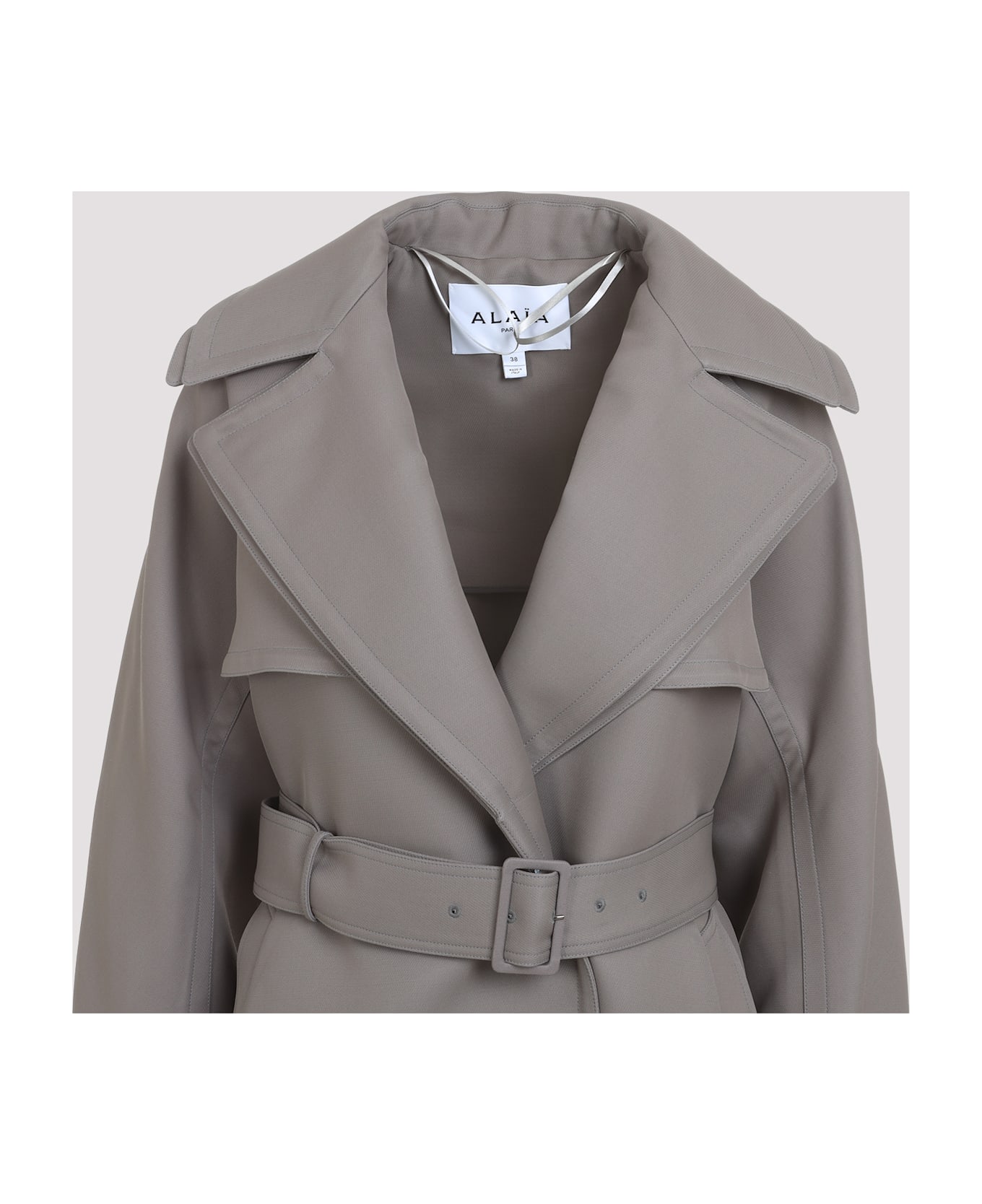 Alaia Alaïa Trench Coact Double Diagonal - Taupe