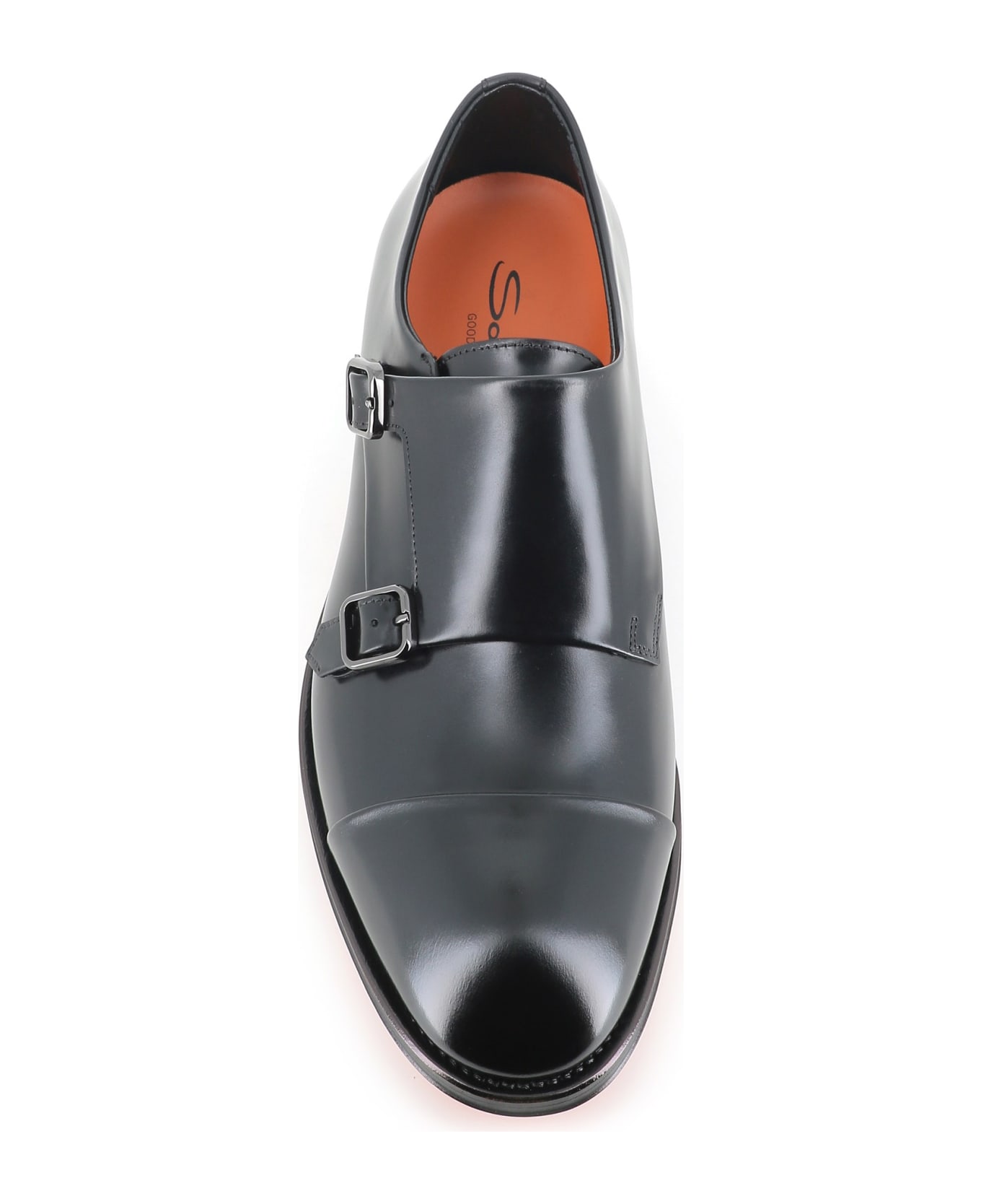 Santoni Double Monk - Black