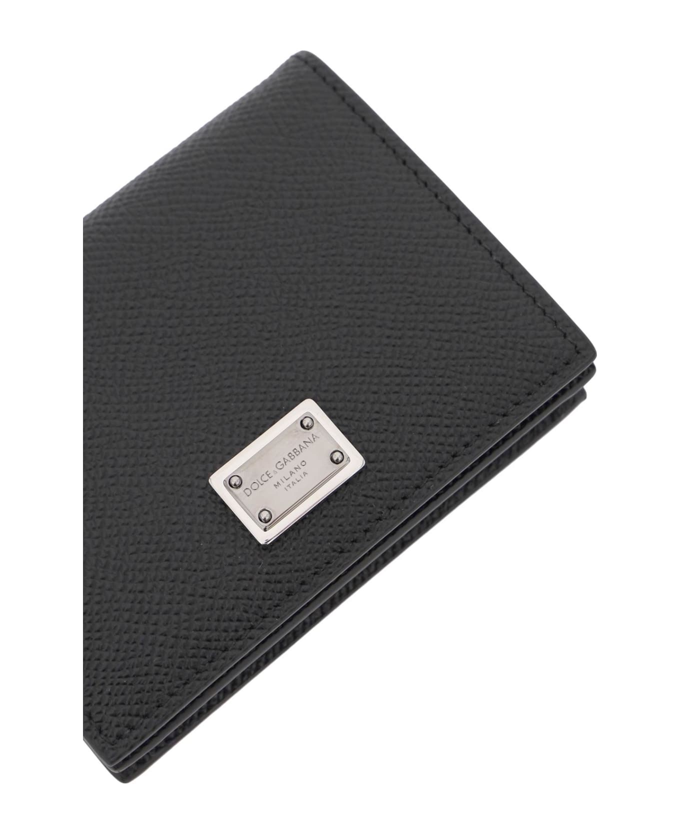 Dolce & Gabbana Dauphine Leather Card Holder - Black 財布