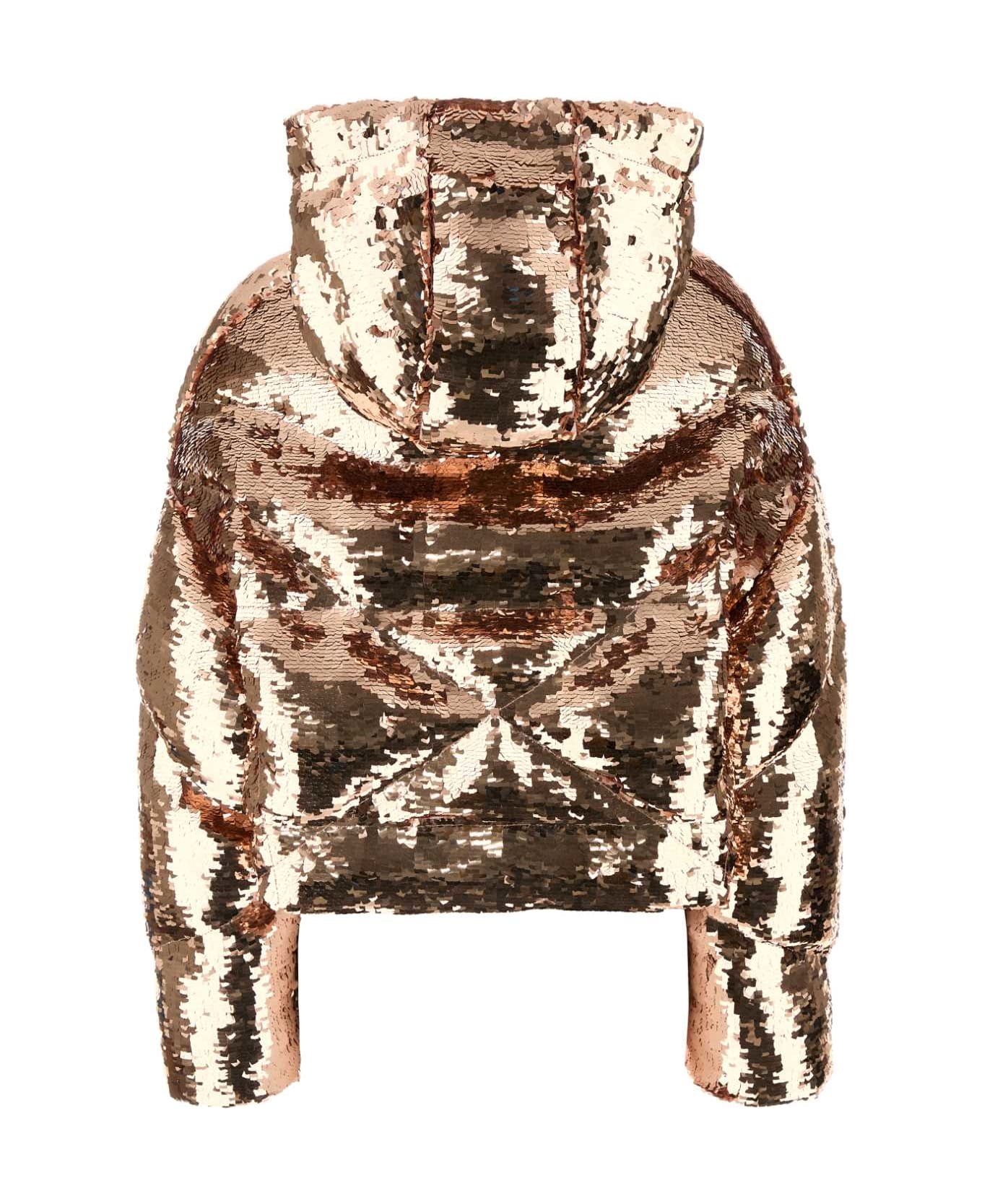 Khrisjoy Embellished Polyester Khris Down Jacket - NUDE