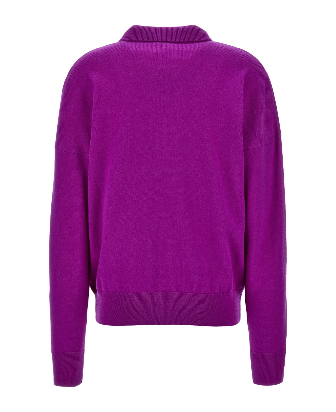 Loewe Logo Embroidery Cardigan - Purple