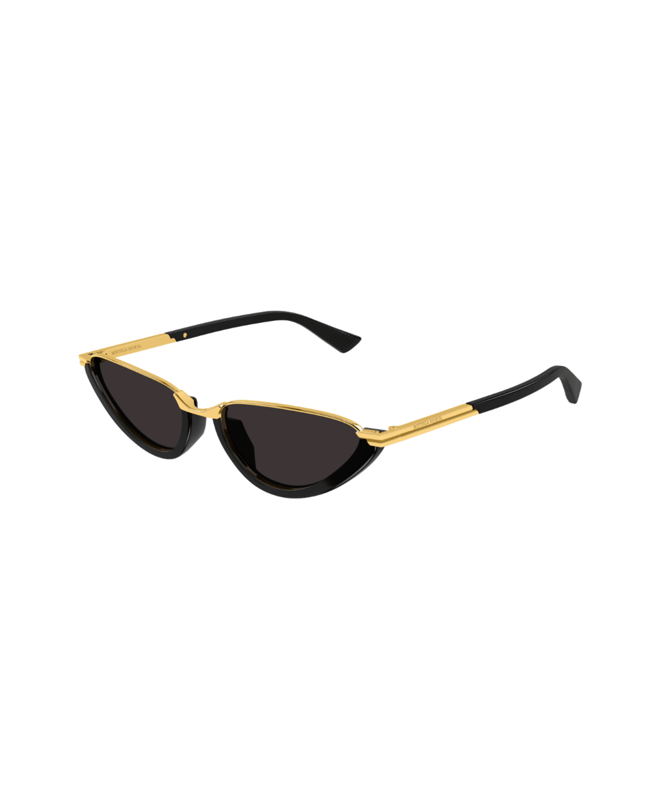 Bottega Veneta Eyewear Bottega Veneta Bv1346s Linea Ribbon 001 Black Gold Sunglasses - Nero