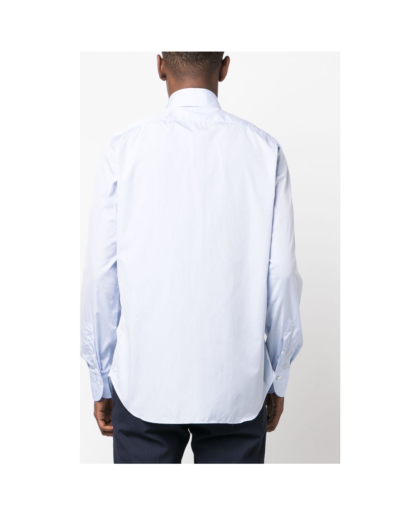 Finamore Napoli Cotton Shirt - Clear Blue