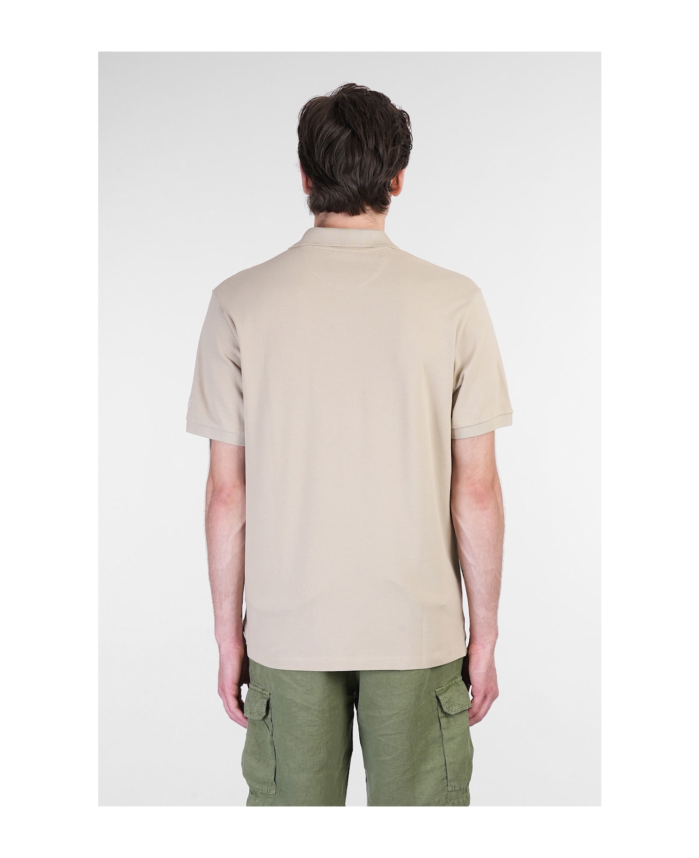 MC2 Saint Barth Charles Polo In Taupe Cotton - taupe