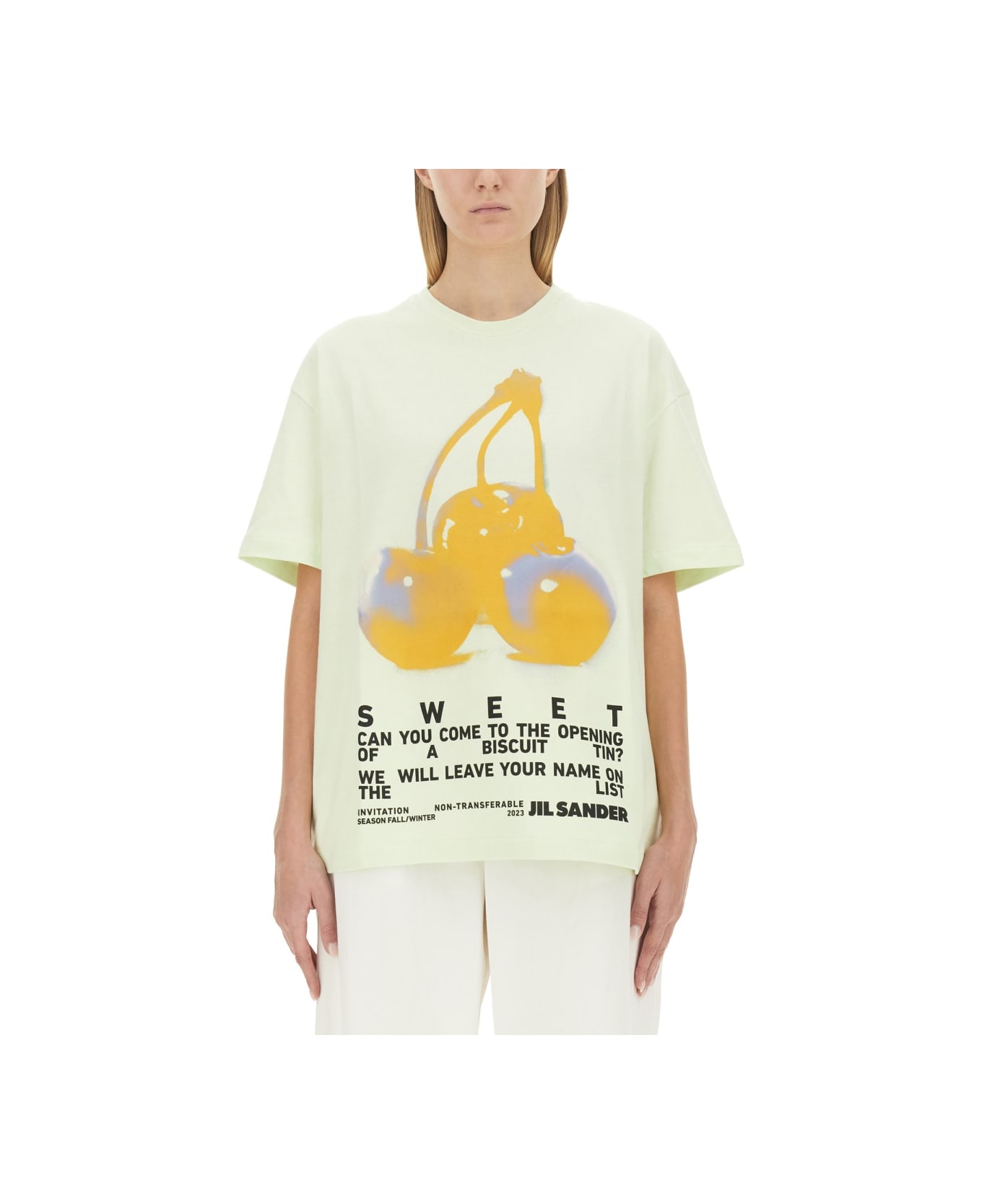 Jil Sander T-shirt With Print - BIANCO