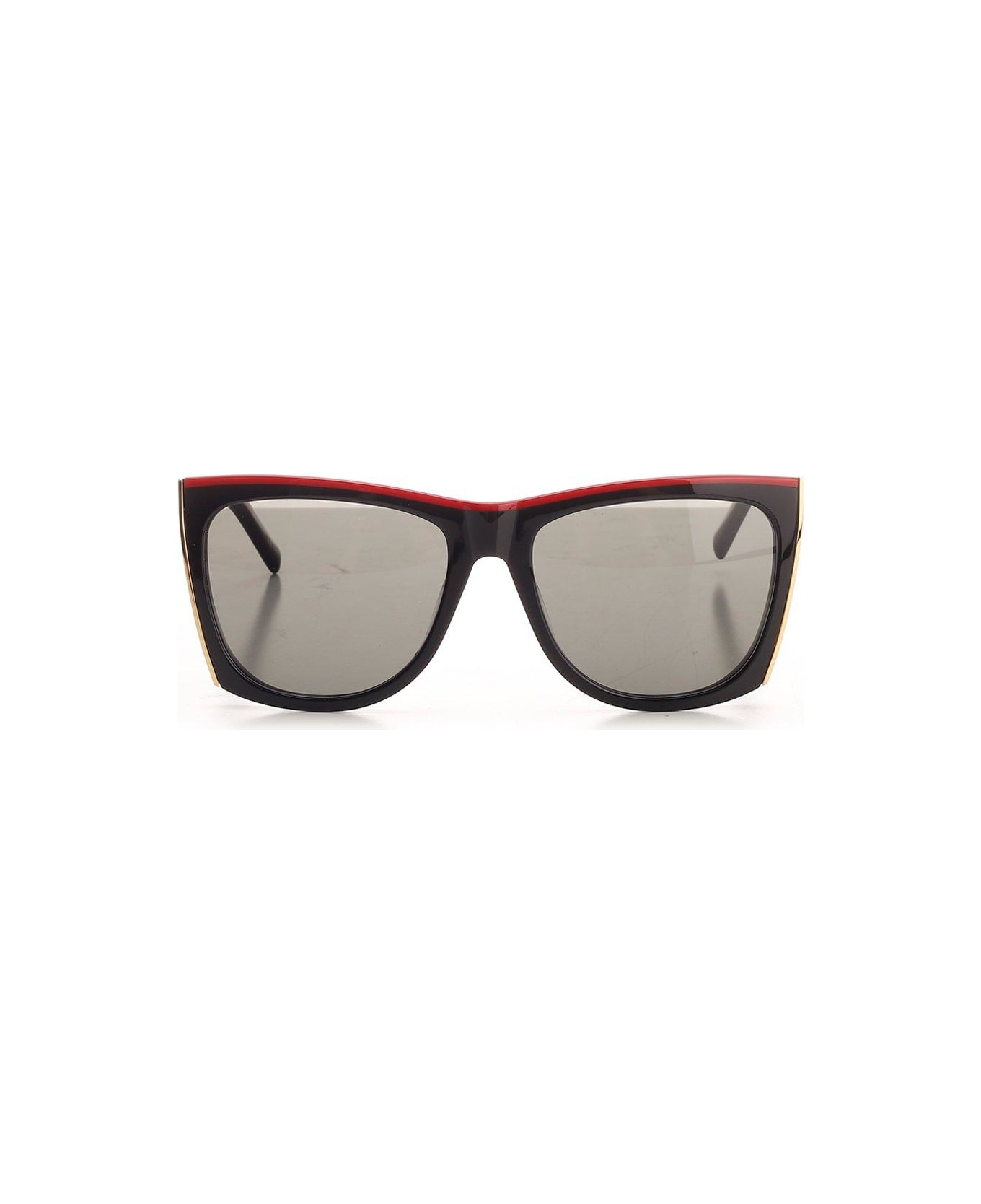 Saint Laurent Rectangular Frame Sunglasses - BLACK