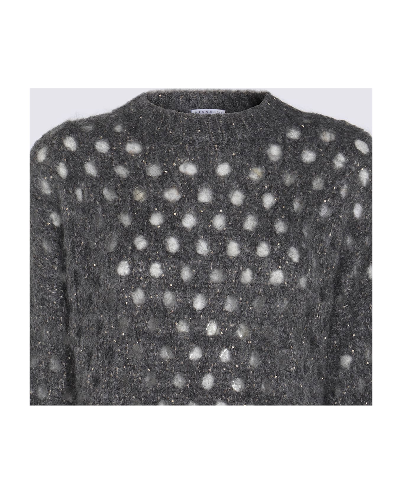 Brunello Cucinelli Dark Grey Mohair Knitwear - Grey