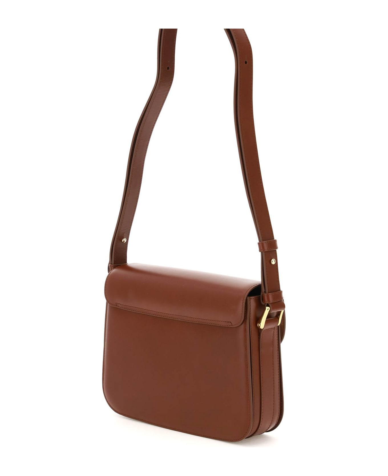 A.P.C. Grace Foldover Shoulder Bag - Brown