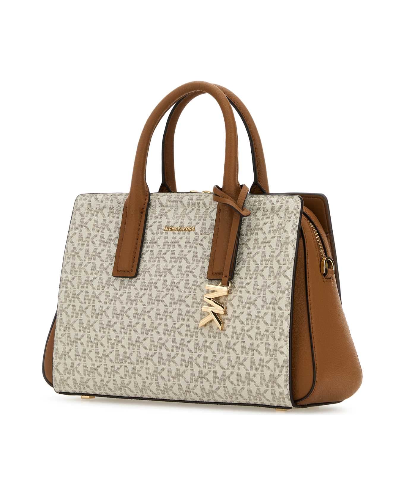 Michael Kors Printed Canvas Small Laila Handbag - VANILLA/ACRN